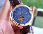 Cartier Genuine Cowhide Leather Bracelet 82S0 Movement 44*11MM Watch
